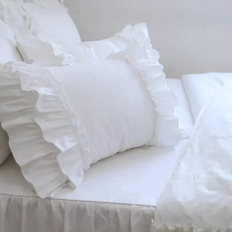 Julliette Dream Pure Cotton Lace Pillow Cover Double Layer Embroidered