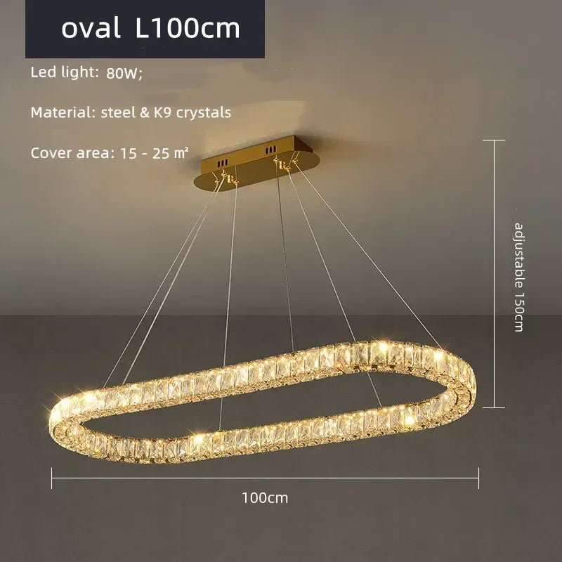Modern Luxury Crystals Ceiling Lights Living Room Lustre Led Dimmable Chandelier Art Decor Led Ceiling Lamp Luminarias