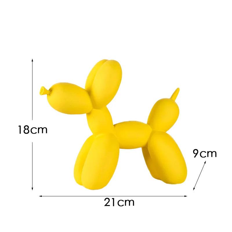 Whimsical Water-Transfer Balloon Dog Sculpture-Dazzling Graffiti Art Decor for Living Room/Entryway,Vibrant TV Stand Centerpiece
