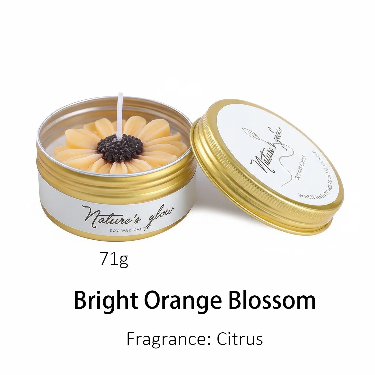 Feature Chamomile Scented Soy Wax Candle Jar for Relaxation