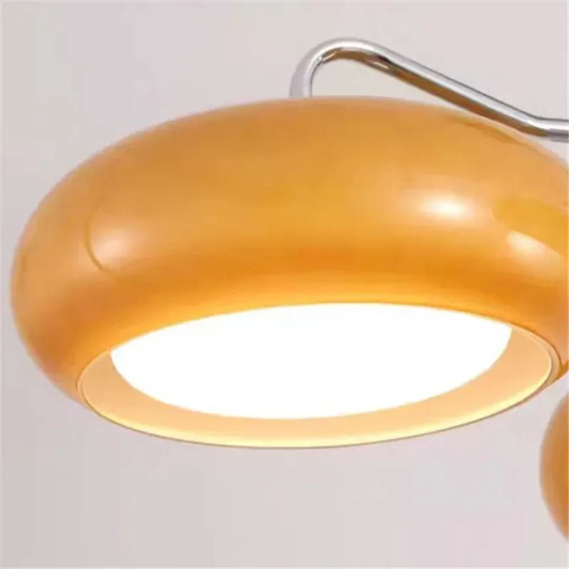 Winfordo French Glass chandelier light fixture mid century Brass hanging lamp for Living room Bedroom Corridor Balcony