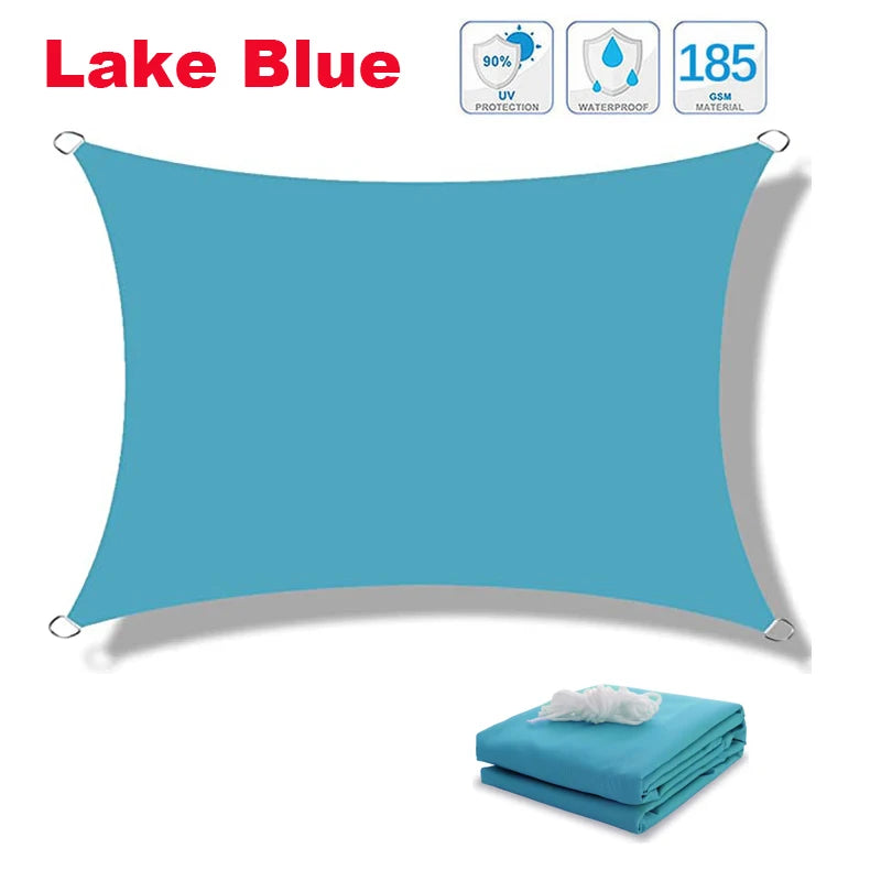 Outdoor Awnings Waterproof Sun Shade Sail Garden Canopi For Terrace Car Canvas Awning Rectangle Pool Sun-Shelter Sunshade Sail
