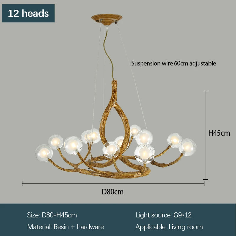 Modern Minimalist Tree Branch LED Chandelier Hotel Lobby Coffee Shop Clothing Store Restaurant Pendant Lamp Art Decor Lighting