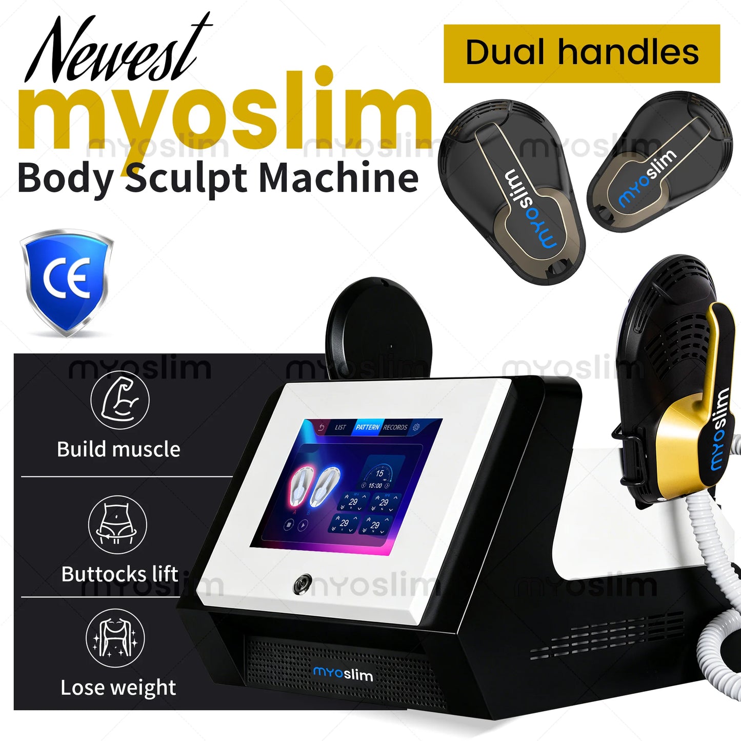 EMS Neo 6500W Portable Electromagnetic Body Slimming Muscle Stimulate Fat Removal Body Slimming Build Muscle EMS Machine 200HZ