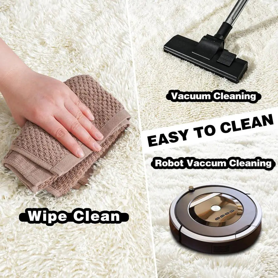 Ultra Soft Shag Rug For Living Room Memory Foam Comfort