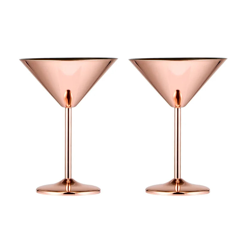 304 Stainless Steel Martini Glasses Set For Bar And Events