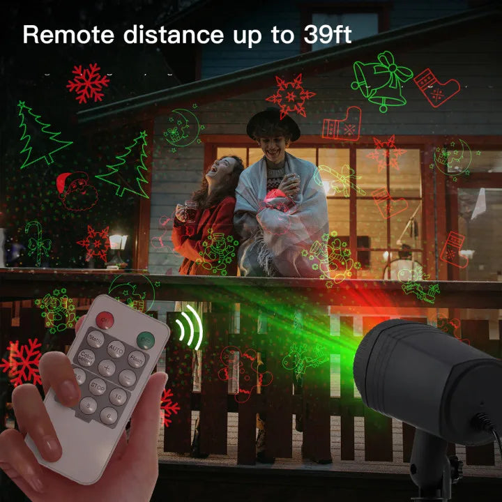 DXst Christmas Outdoor Projector Lights With Remote And 12 Patterns
