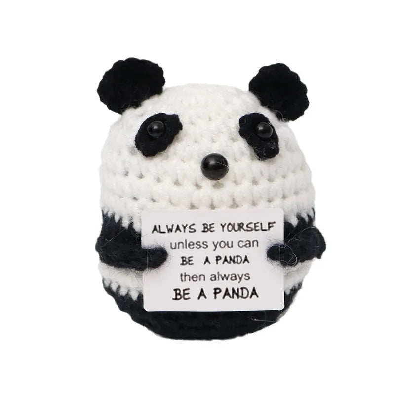 Positive Crochet Animals Christmas Birthday Gifts for Women Men Emotional Mom Dad Daughter Sister Friend Desk Home Fall Decor