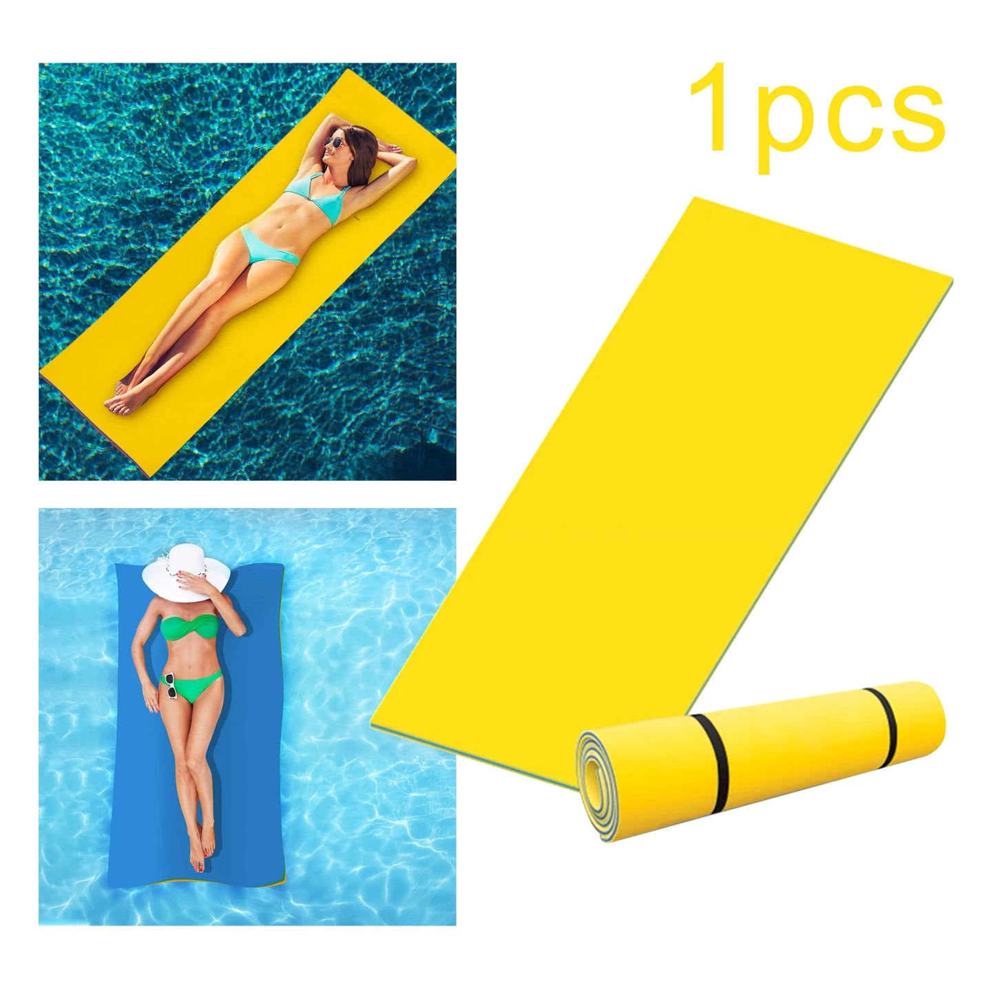 Floating Water Mat Pool Unsinkable Floats Mattress for Outdoor Boat Swimming Floating Pad Pool Adults Comfortable Float Mat