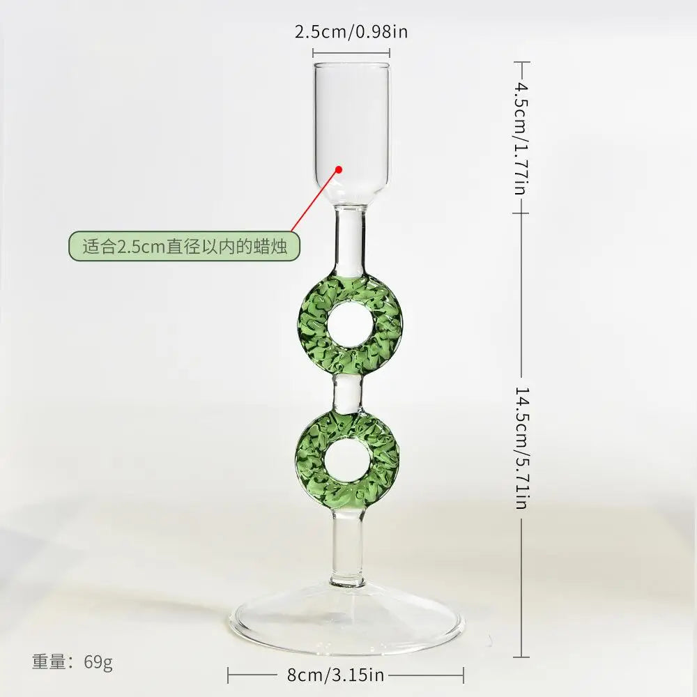 Nordic Christmas Trees Candle Stick Holder Tabletop Glass Borosilicate Candle Holders for Party Birthday Home Decor