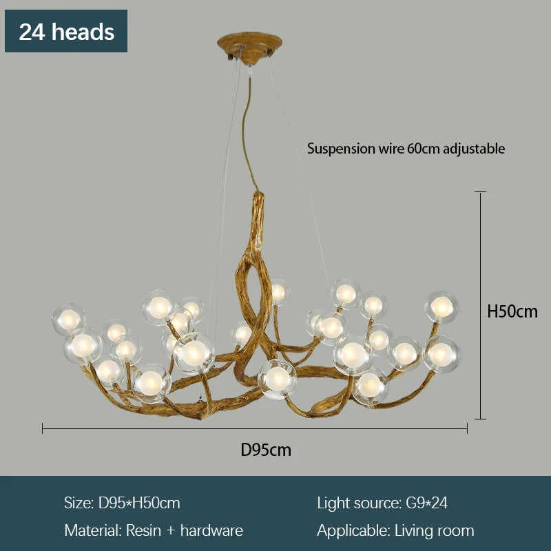 Modern Minimalist Tree Branch LED Chandelier Hotel Lobby Coffee Shop Clothing Store Restaurant Pendant Lamp Art Decor Lighting