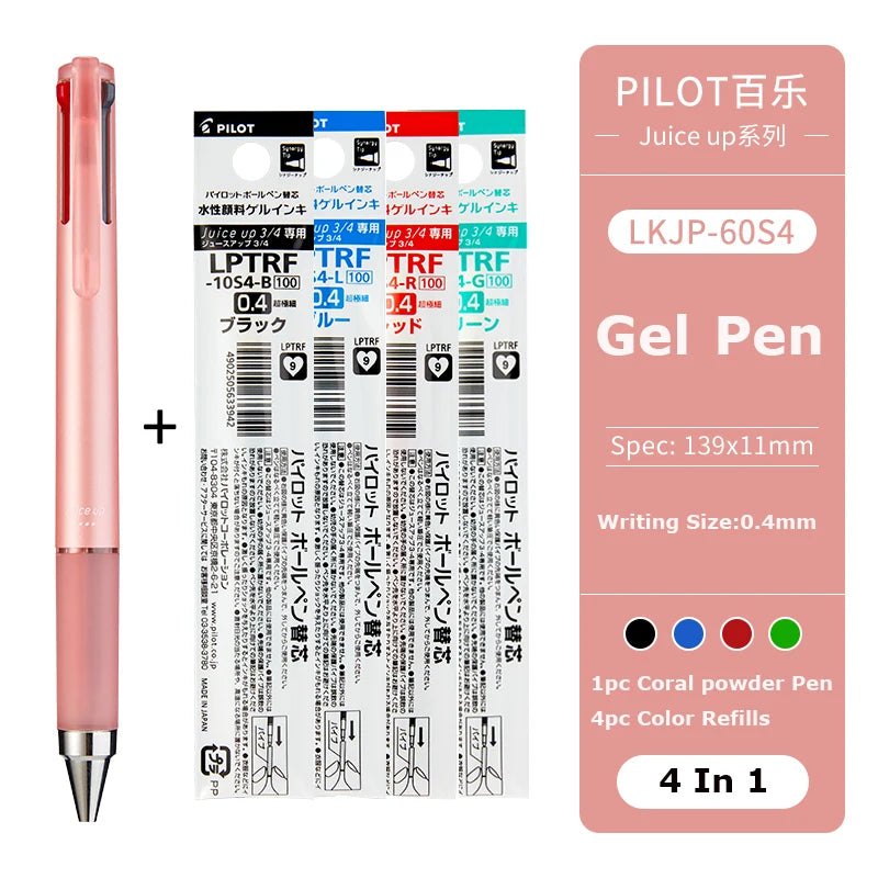 Japan Pilot JUICE UP Multifunctional Gel Pen 0.4MM 3Colors/4Colors Ballpoint Pens Back To School Office Statioinery Supplies