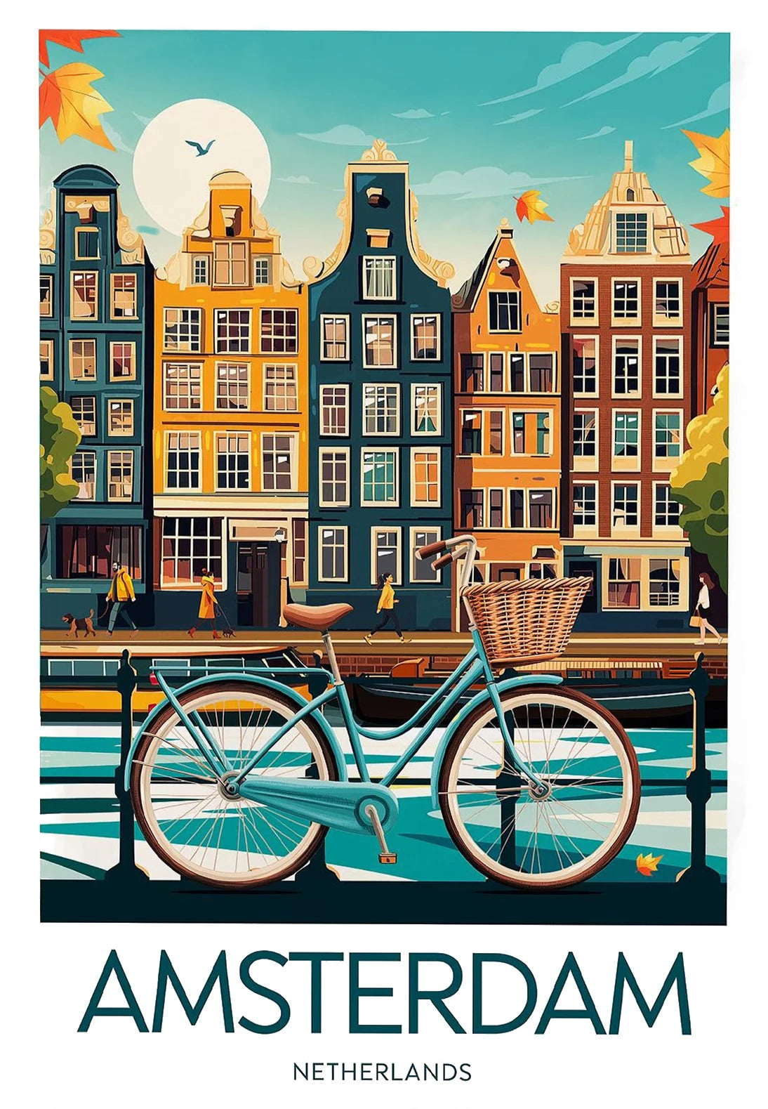 Amsterdam Travel Prints Netherlands London UK Big Ben Paris Eiffel Tower Greece Athens Posters Universal Gifts Home Decor