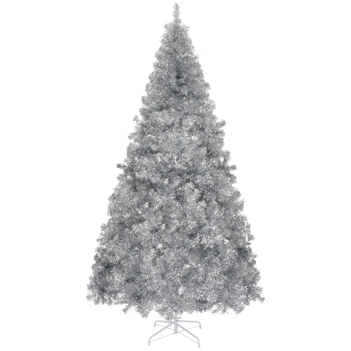 6ft Prelit Silver Artificial Christmas Tree With 300 Lights
