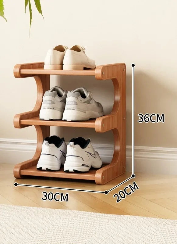 Simple shoe rack for household use, wooden storage at the entrance, multi-layer dormitory storage at the entrance, storage rack