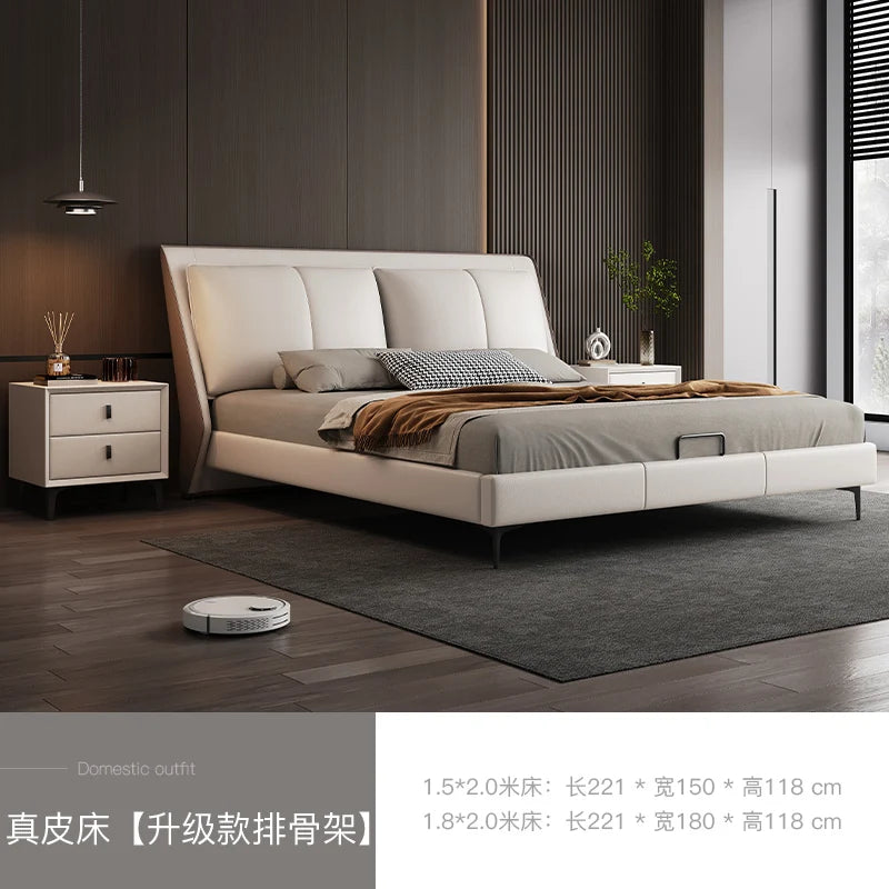 Elegant Storage Bed Frame Double King Size Modern Nightstands Twin Bed Frame Luxury Bedroom Cama Moderno Lujo Home Furniture