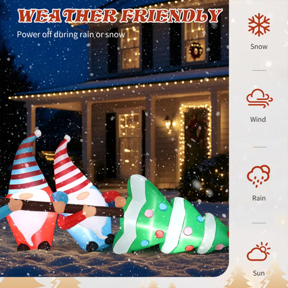 High-concerned Santa Inflatable LED Yard Decoration