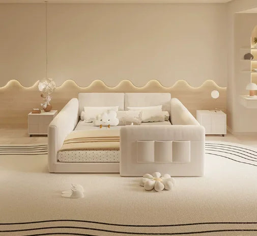 Luxury Fancy Bed Minimalist King Size Princess Sleeping Bed French Kids Camas De Matrimonio Dormitorio House Accessories