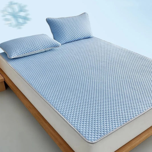 Summer Cooling Mattress Breathable Skin-friendly Ice Silk Bed Mat Pad Washable Smooth Air Condition Cushion 90/120/150/180*200cm