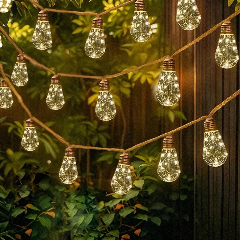 Solar Fairy Lights IP44 Waterproof Unbreakable Bulbs 8 Modes