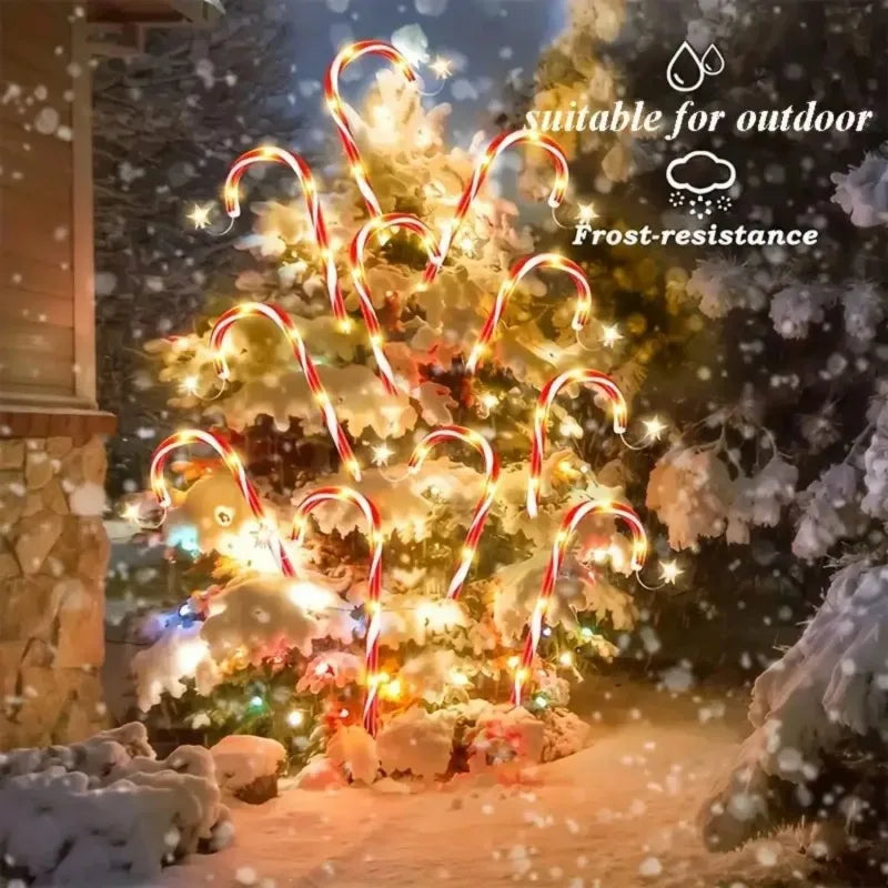 Solar Lawn Lights, Floor Mounted Lights, Christmas Decorations, Candy Cane Lights, Outdoor Garden One To Five Courtyard Lamp