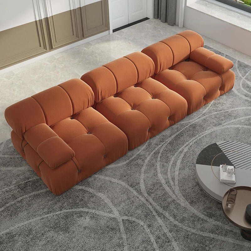Sdorens Minimalist Velvet Modular Sectional Sofa Set