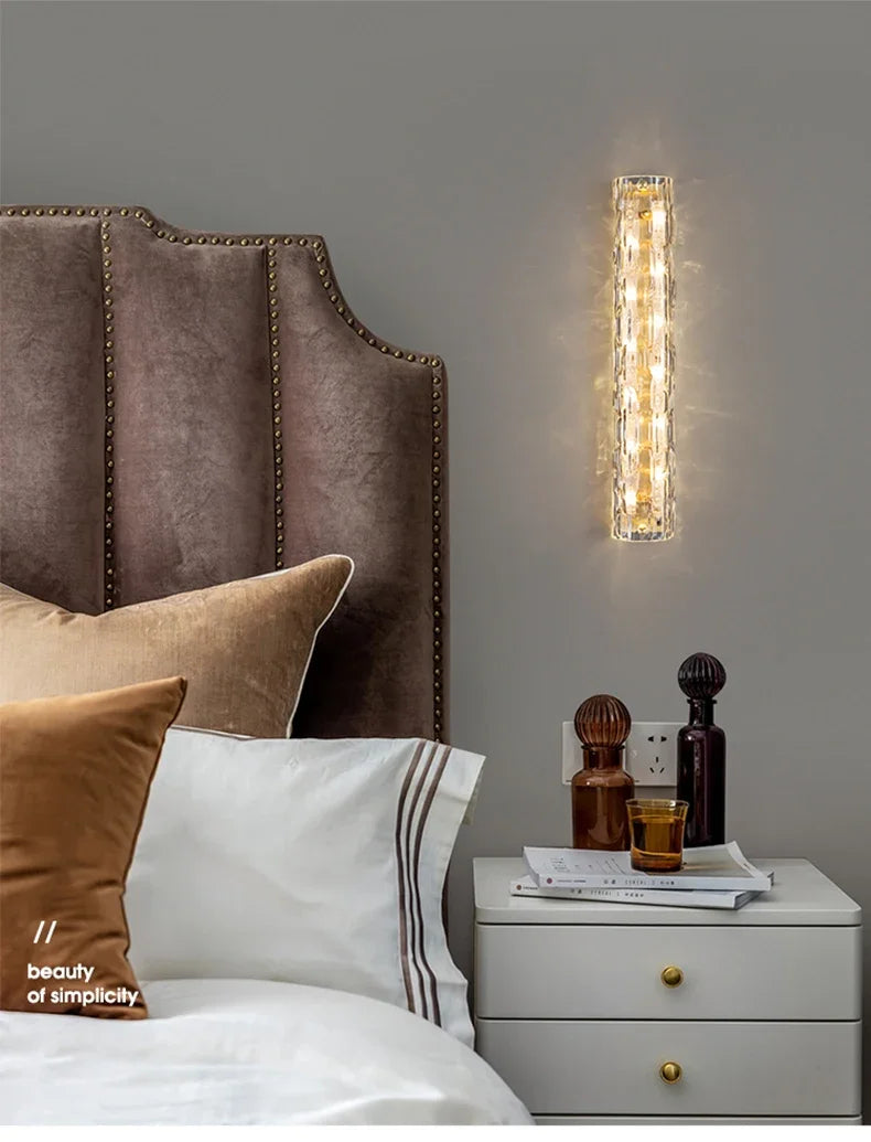 Postmodern Crystal Wall Lamp - Luxury Indoor Art Decor Light for Living Room, Staircase & Hallway Atmosphere Lighting