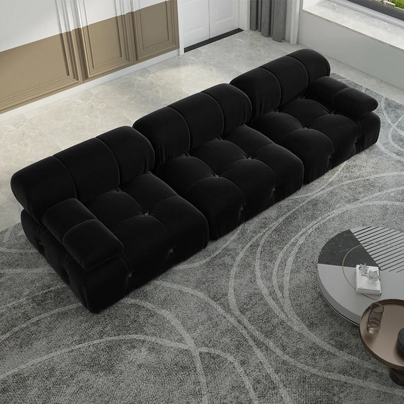 Sdorens Minimalist Velvet Modular Sectional Sofa Set