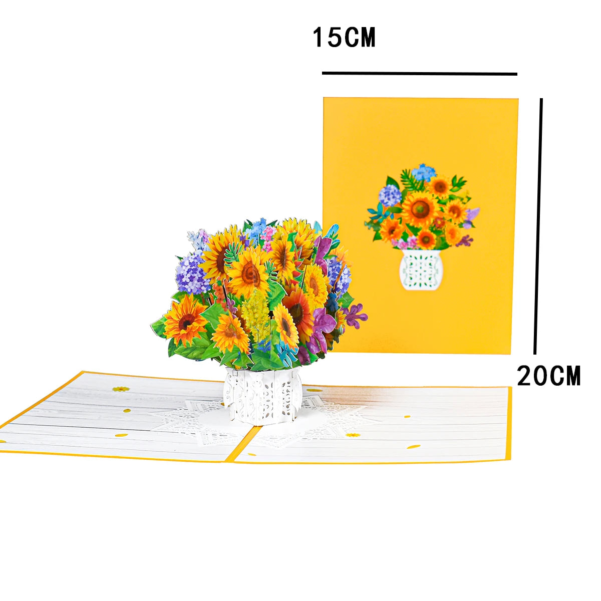 Magic Ants Pop Up Flower Card Flora 3D Greeting Card