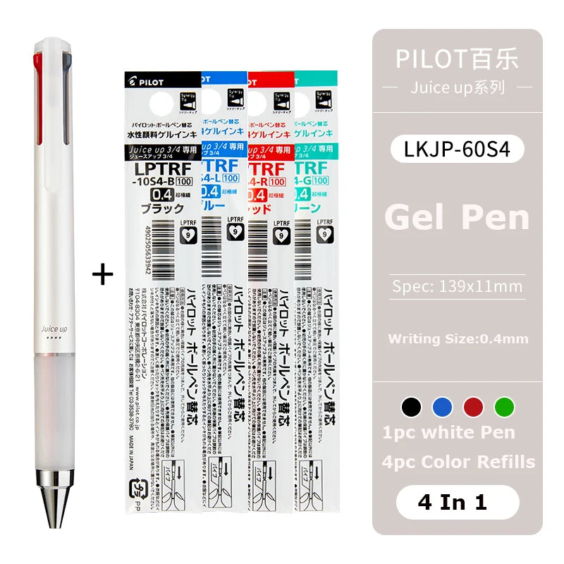 Japan Pilot JUICE UP Multifunctional Gel Pen 0.4MM 3Colors/4Colors Ballpoint Pens Back To School Office Statioinery Supplies