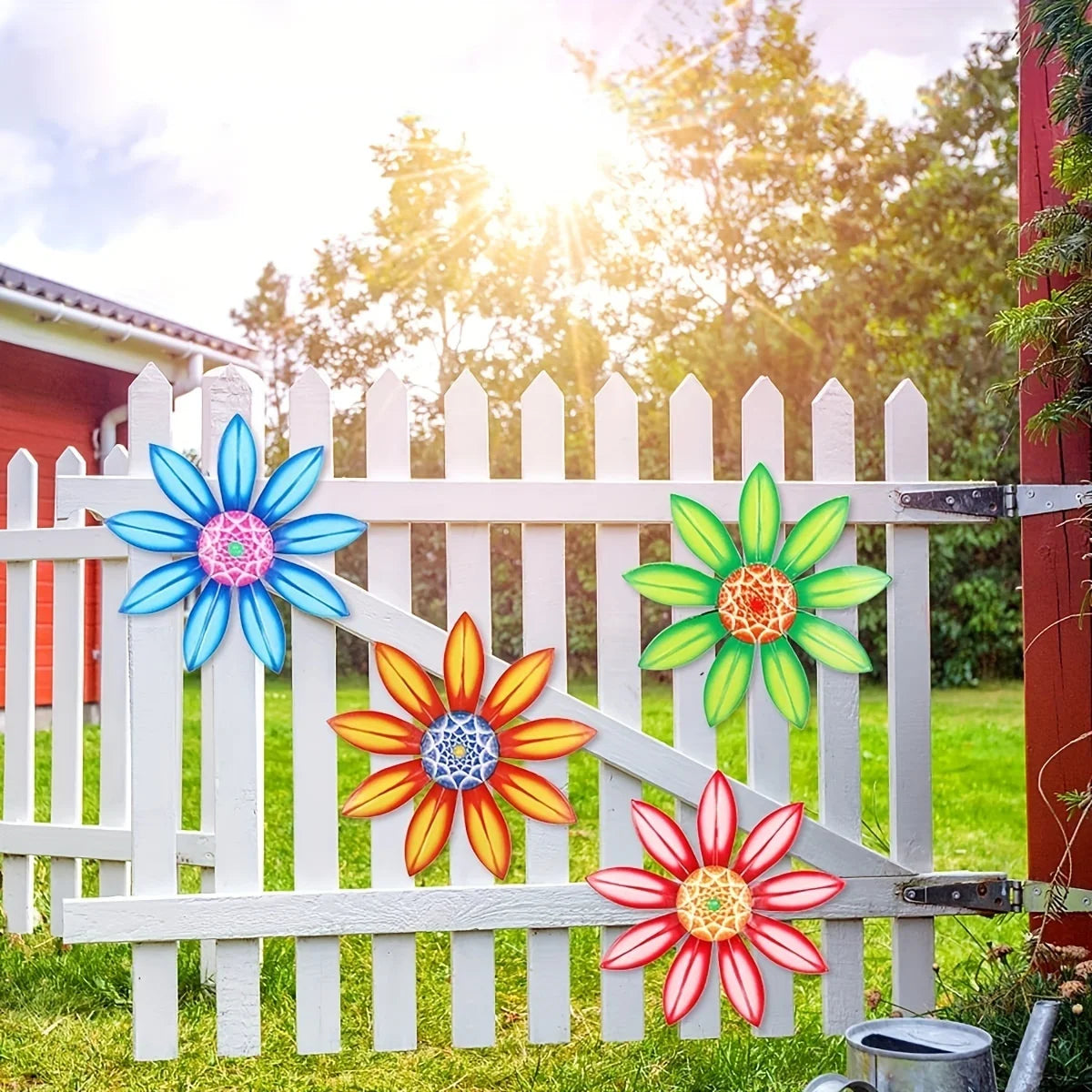 Sunflower Wall Art Decor: 6.5'' Metal Sunflower for Home Office, Garden, Patio, Wedding, Party, Fence, Wall Art, Wall Sculptures