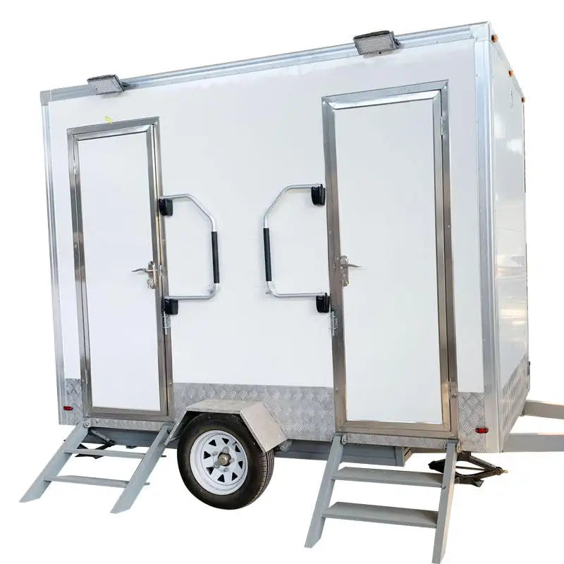Outdoor Luxury Portable Car Bathroom Toilets Shower VIP Mobile Restroom Trailer Made Of Durable Container Material For Parks