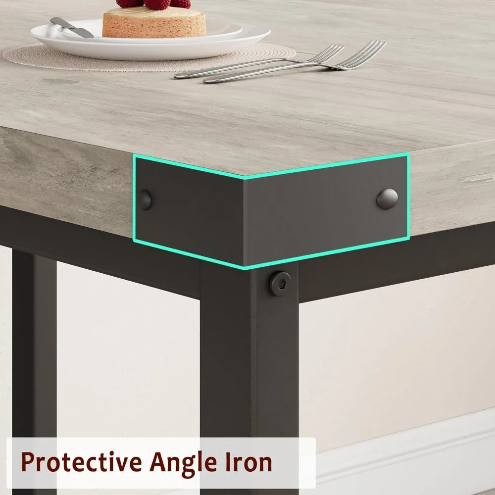 XMSJ Ideal House Expandable Dining Table Set With Benches