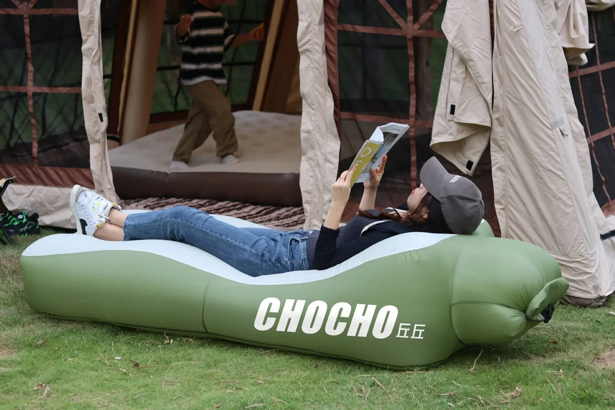 Inflatable Sofa Bed To Sleep Double Mattress Ultralight Weight Seats Air Self Haiking Trips Bed Camping Supplies Widesea Pillow