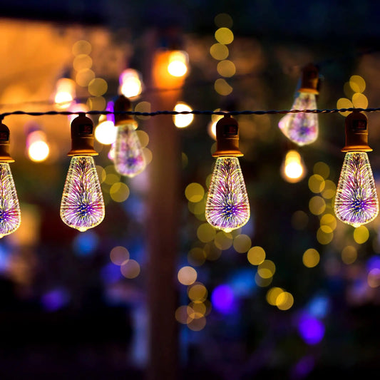 3D Decoration LED Bulb E27 5W 85~265V Vintage Incandescent Bulbs Retro Edison Lamp Fireworks Lamp A60 ST64