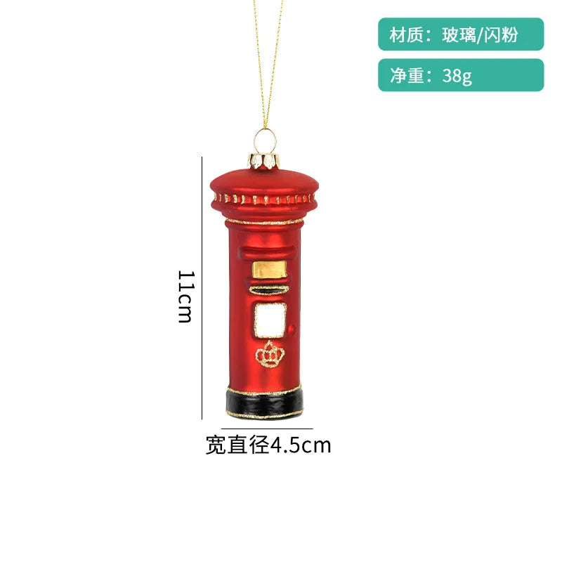 Car Pendant Christmas Decorations Glass Painting Christmas Tree Hanging Ornaments For Home New Year Kids Gift Toys