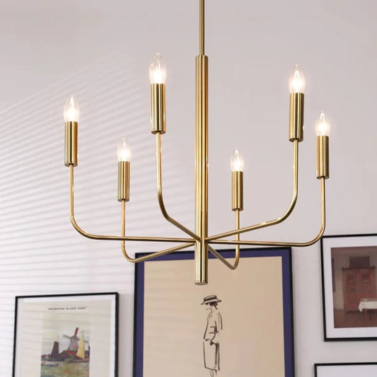 Modern Simple Candle LED Chandeliers Creative Designer Pendant Light Living Dining Room Indoor Decor Ceiling Lamp Factory Outlet