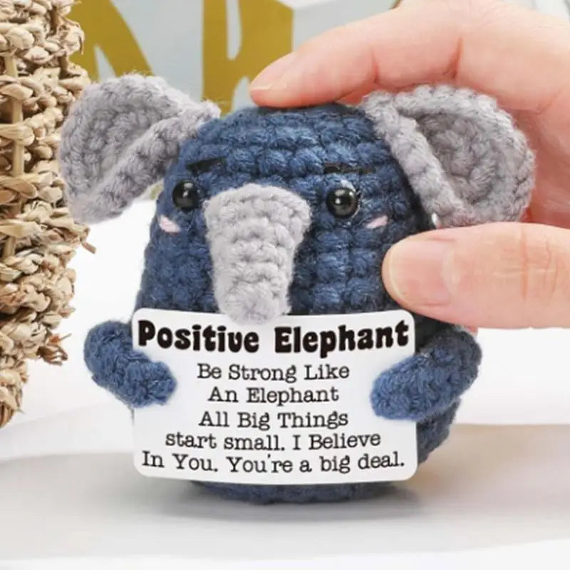 Positive Crochet Animals Christmas Birthday Gifts for Women Men Emotional Mom Dad Daughter Sister Friend Desk Home Fall Decor