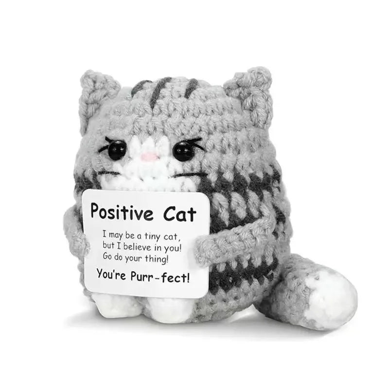 Positive Crochet Animals Christmas Birthday Gifts for Women Men Emotional Mom Dad Daughter Sister Friend Desk Home Fall Decor