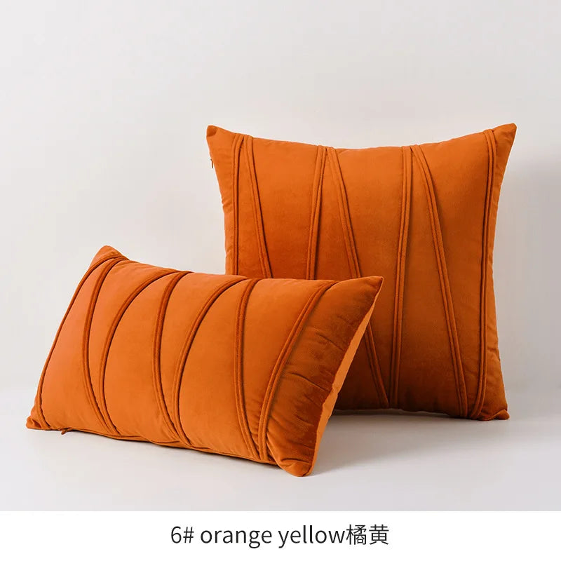 Velvet Fall Pillow Covers Mustard Yellow Throw Pillow Covers Decorative Pillow Covers Cushion Case Cozy Modern Fall Decor Pillow