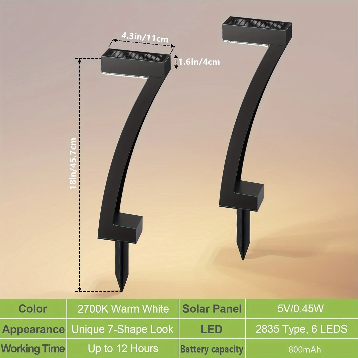 6Pack Solar Pathway Lights Outdoor Auto On Off Yard Garden