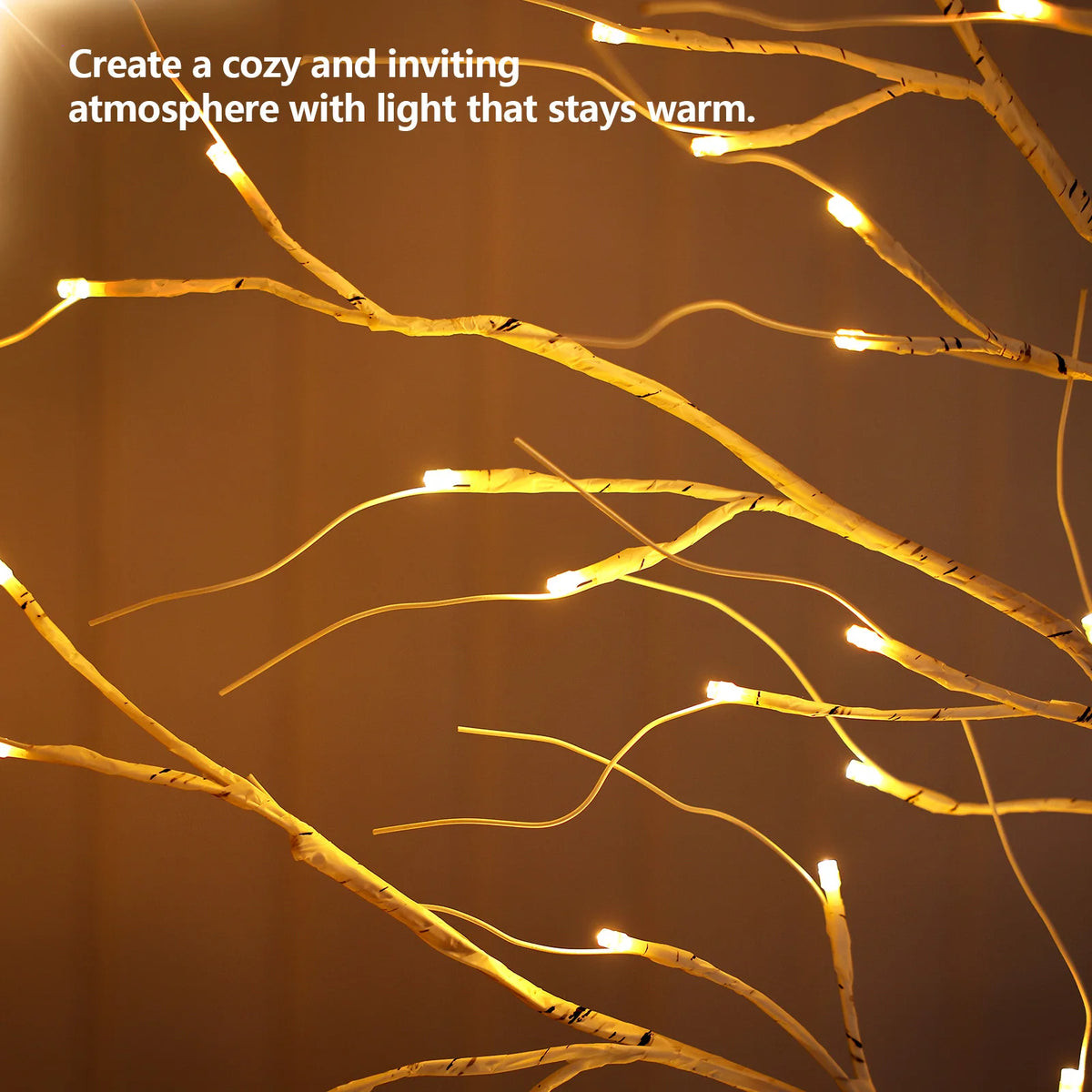 DR.PLANZEN Lighted Birch Tree with Lights for Home Decor