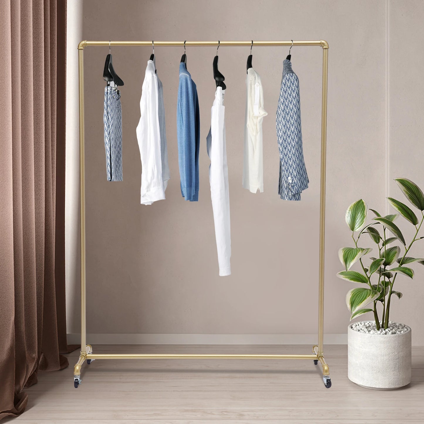Galvanized Pipe Coat Rack Free Standing for Hallways and Entryways