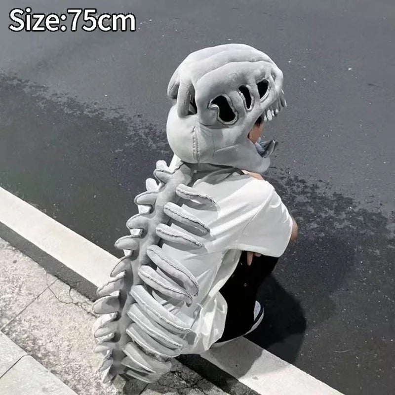 New Alien Skeleton Dinosaur Mask Funny Costume Headwear Horror 3D Dinosaur Skeleton Halloween Decor Party Dress up Accessories