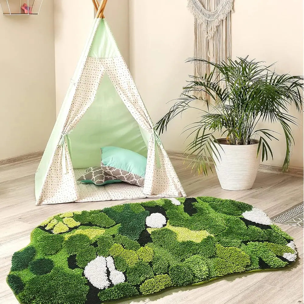 DIXSGH Bathroom Runner Rug Boho Leaf Shag Non Slip Mat