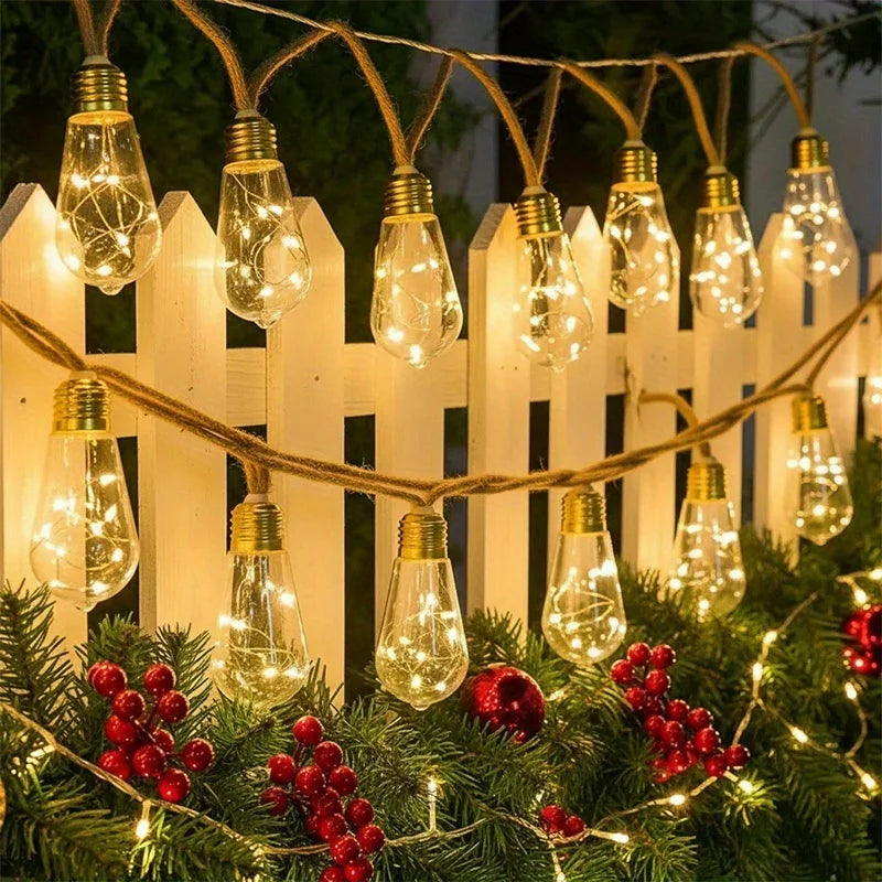 Solar Fairy Lights IP44 Waterproof Unbreakable Bulbs 8 Modes