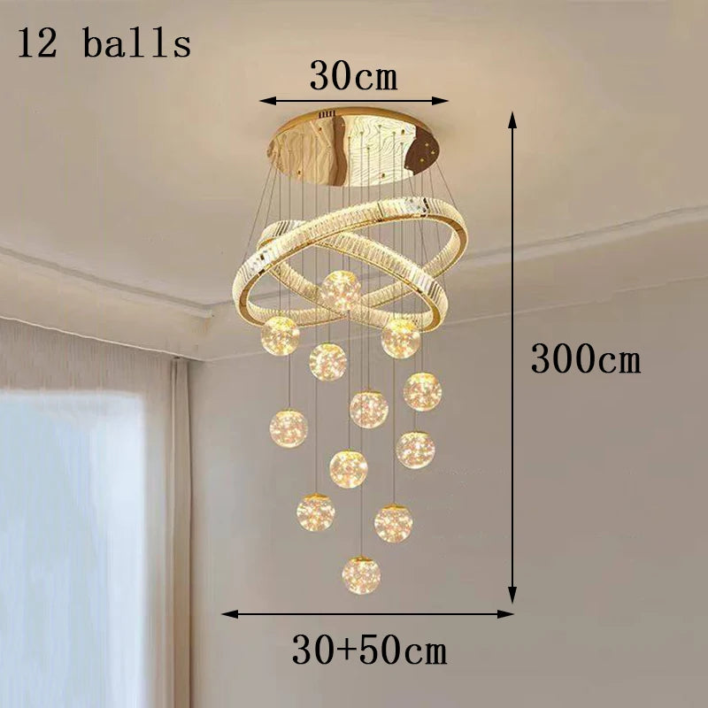 Home decorationPendant lights, luxury crystal living room chandelier, bedroom Pendant lamp, ceiling light, indoor lighting