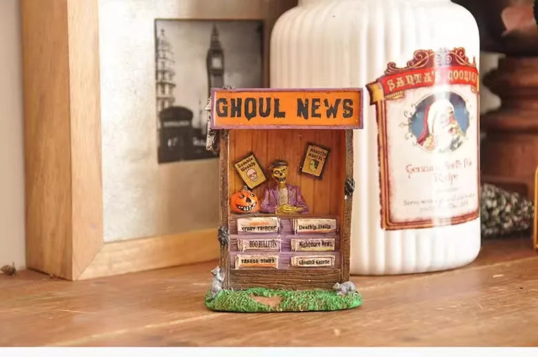Halloween Decor Creative Halloween Scene Resin Ornaments Ghost Taking Pictures Figurine Garden Ornaments Home Decor Accessories