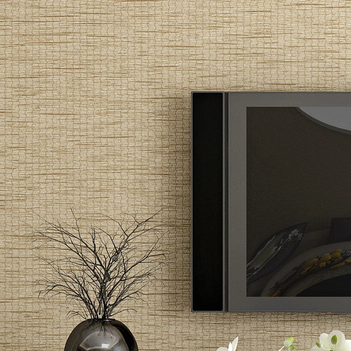 Modern Simple Solid Color Straw Linen Wallpaper Non-woven Grey Wall Paper Roll Living Room Bedroom TV Background Wall Home Decor