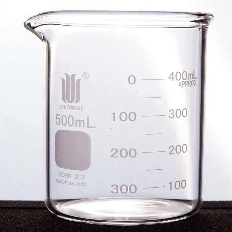 SYNTHWARE Thick Walled Beaker With Dual Graduation Borosilicate Glass